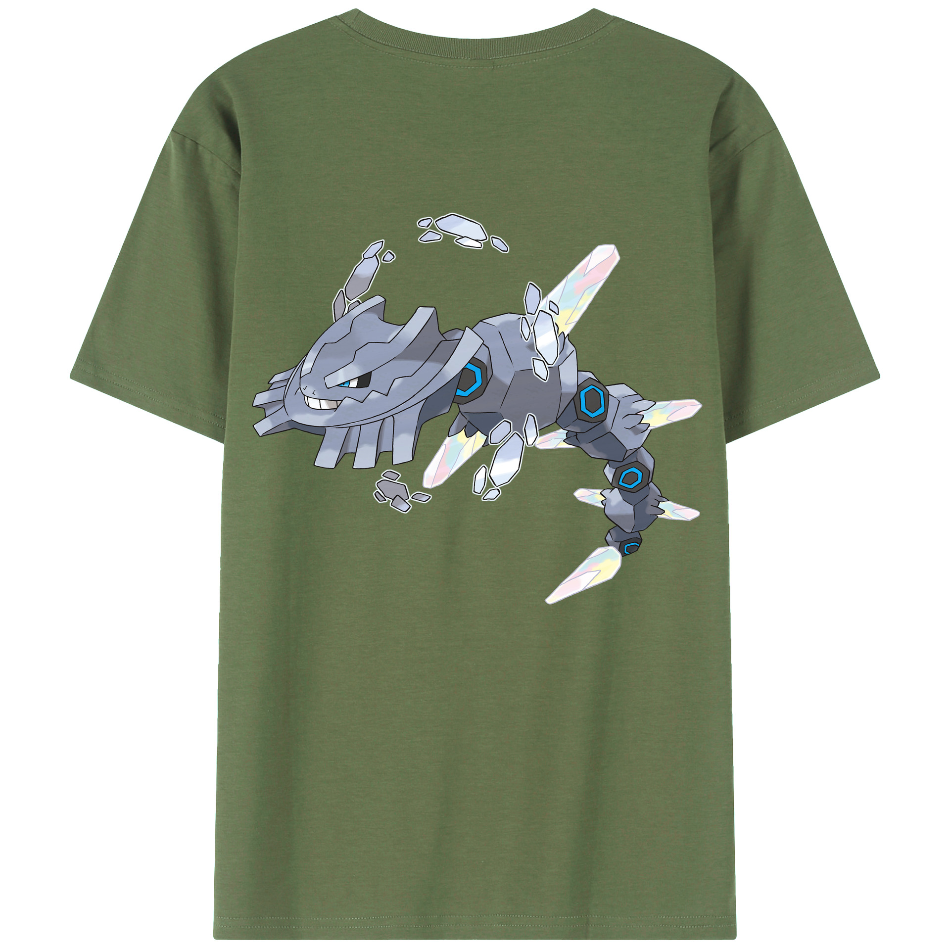 （画像用） ポケットモンスター Pokémon 綿100％ メンズ半袖Tシャツ（バックプリント） 通気性
